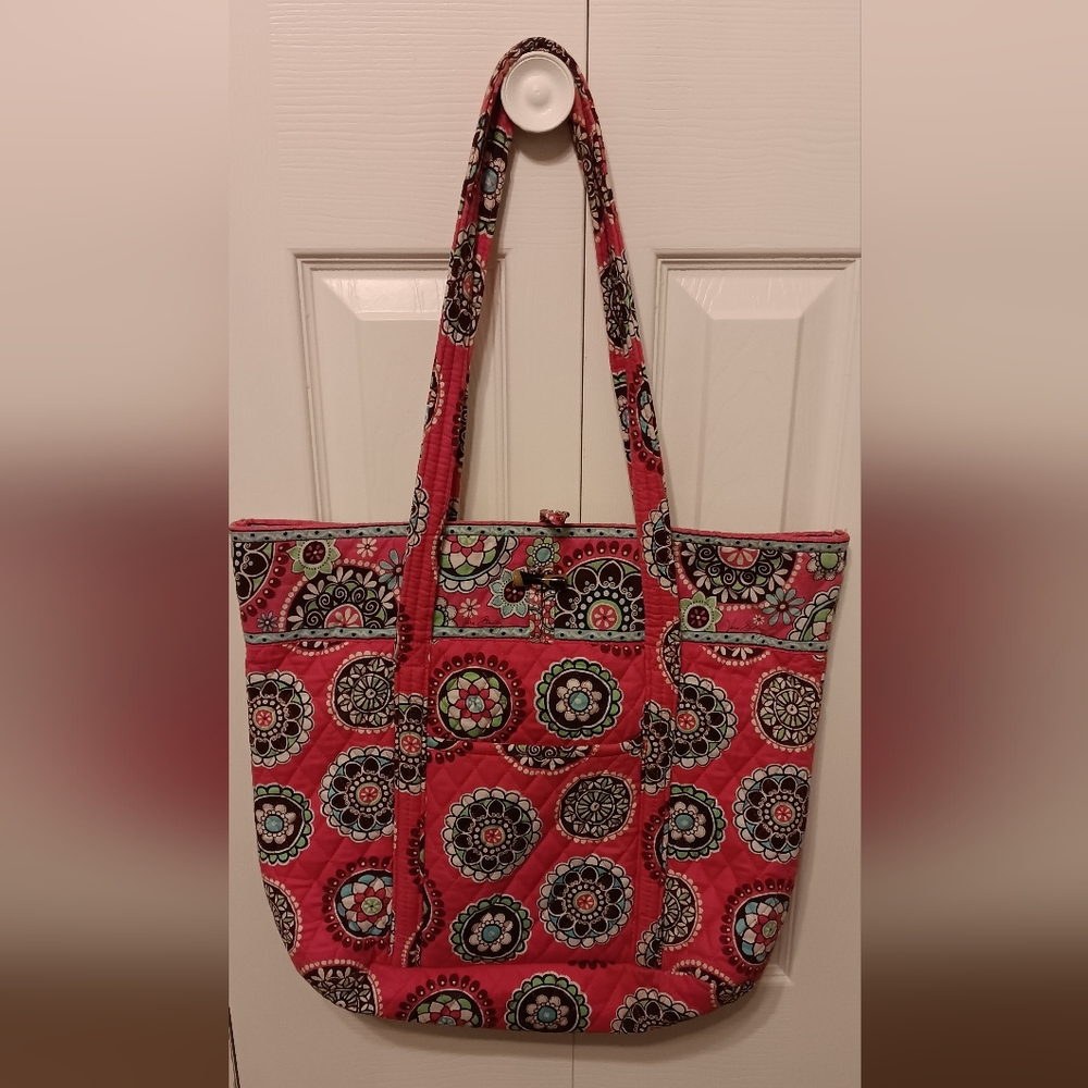 Vera Bradley Pink and Black Patterned Tote
